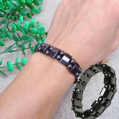 

Cool Magnetic Hematite Bracelet Pain Relief Energy Powerfull Elastic
