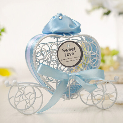 

Toponeto 1pc New Candy Boxes Romantic Carriage Sweets Chocolate Box Wedding Party Favors