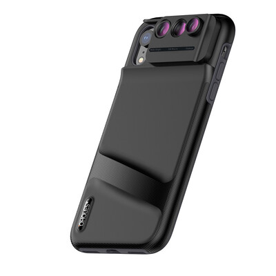 

PHOLES Lens Phone Case for iPhone XR 3 in 1 Fisheye Wide Angle Macro Lens Double Protection with TPU Protective Phone Case