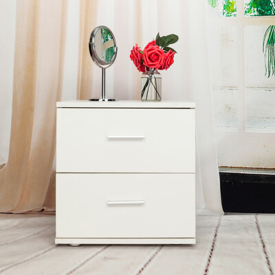 

Modern Style -Shaped Accent Table Sofa Besides Desk Storage Shelf Stand Black