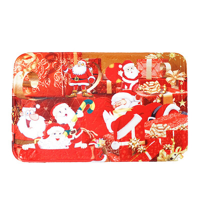 

Siaonvr Cartoon Christmas Carpet Anti-slip Mat Door Mat Household Bathroom Mat