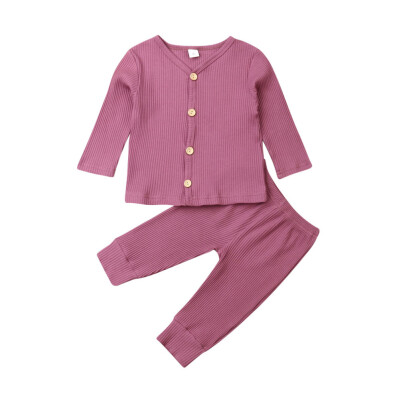 

Newborn Baby Girl Boy Autumn Clothes Knitted Cardigan TopsLong Pants Outfits