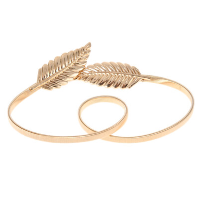 

Flower Leaf Shape Elastic Belts Women Girl Stretch Skinny Metal Waist Belt