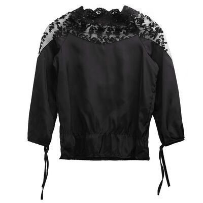 

New Womens Casual Long Sleeve Floral Lace T-Shirt Blouse Ruffle Ladies LooseTops