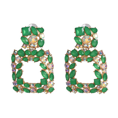 

2019 New Fashion Geometric Crystal Earrings for Women Boho Rhinestone Statement Earring Fashion Jewelry Bijoux