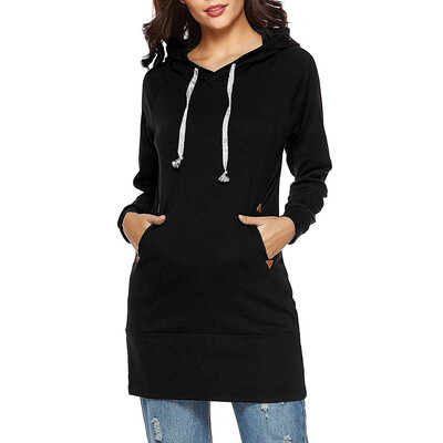 

Starmoon Women Long Sleeve Solid Tunics Pocket Pullover Hoodie Sweatshirt Blouse Tops