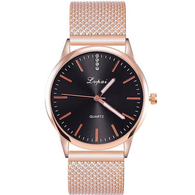 

Relogio Feminino Rose Gold Watch Mesh Band Stainless Steel Analog Quartz Wristwatch Women Lady Female Luxury Diamond Watches