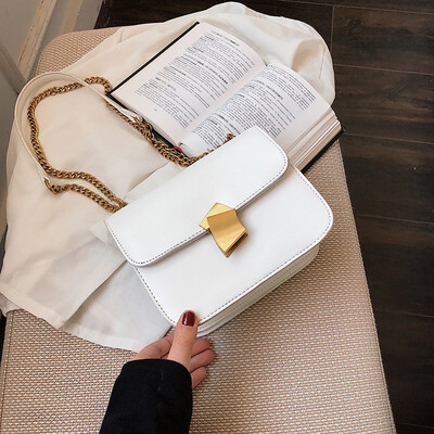

Qiao Bani 2019 new South Korea ins fashion solid color chain tofu bag wild single shoulder diagonal trend handbags