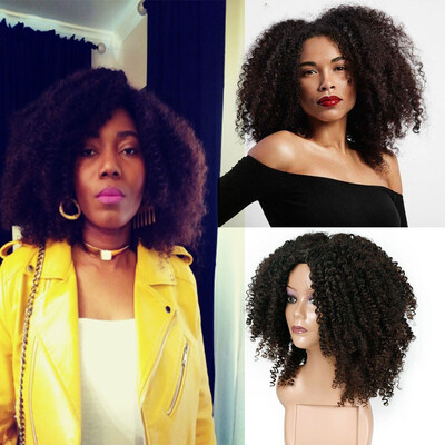 

Tailored Brown Synthetic Curly Wigs for Women Short Afro Wig African American Natural