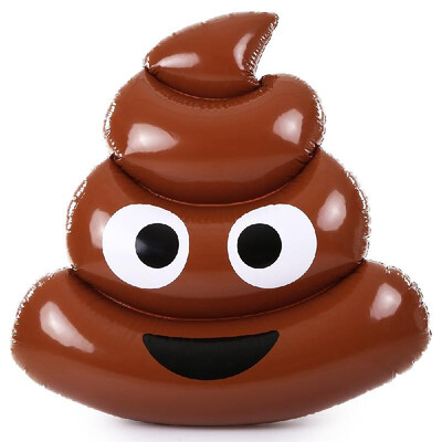 

48 Inch Poop Emoji Inflatable Pool Float Raft