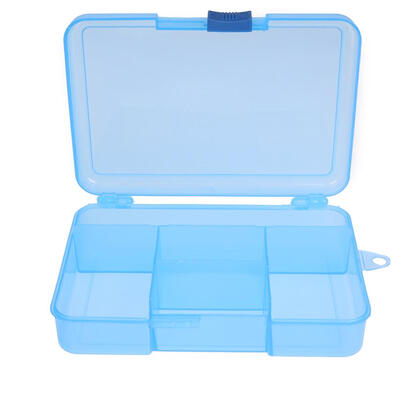 

5 Compartment Plastic Storage Box w Adjustable Dividers&Clip Lock Lid