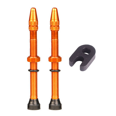 

2PCS MTB Bike Bicycle Tubeless Tire Valve 60mm Aluminum Alloy Stem Nozzle Core