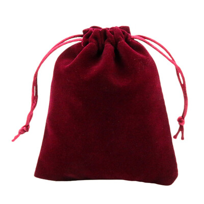 

Portable Drawstring Velvet Bag Lace-Up Flocking Bag Candy Bag Pocket Money Coin Bag Jewelry Pouch