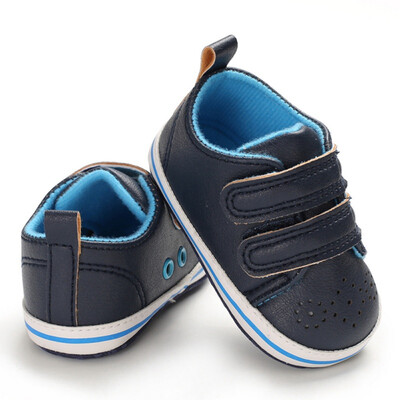 

2019 Baby Shoes Soft Sole Newborn Baby Boy PU Pre-Walker Shoes Anti-Slip Sneakers Autumn Fashion Baby Boys First Walkers