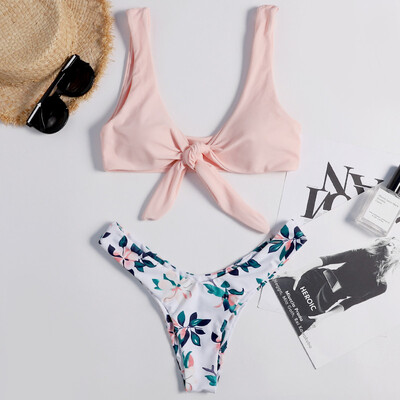 

Saidsome Womens Piece Of Swimsuit Print Flora Bikini Sexy Siamese Bikini Bathing Suit