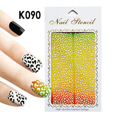 

〖Follure〗1Pc Irregular Hollow Nail Art Vinyls Stencil Stickers Manicure