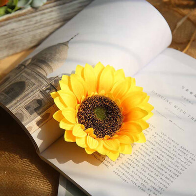 

Gobestart Fake Silk Artificial Sunflower Flower Heads Bouquet Floral Garden Home Decor A