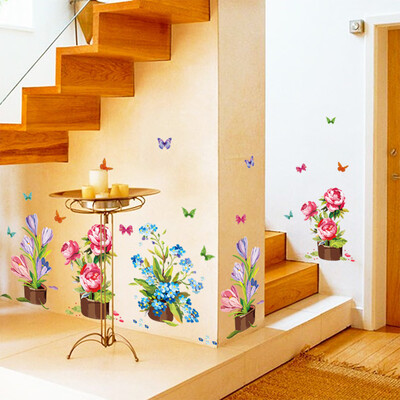 

〖Follure〗Removable Art Mural Plant Pot Fresh Home Living Room Renovat Decor Wall Sticker