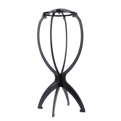 

Black Plastic Wig Display Bracket Folding Durable Hat Wig Stand Holder Kit