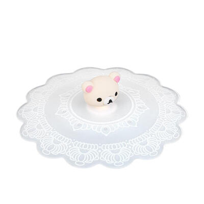 

Cartoon Transparent Silicone Leak-proof Cup Cover Heat Resistant Sealed
