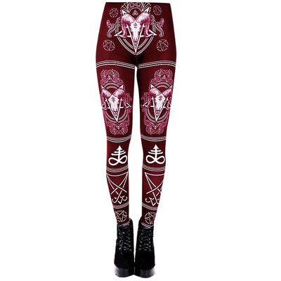 

Tailored Women Ladies Fashion Printing High Waist Long Pants Leggings Gothic Pants