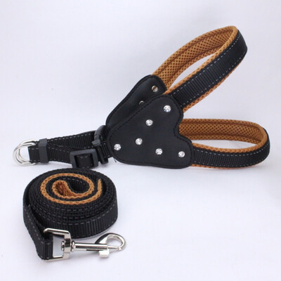 

Dog Harness Leash Set Pet Vest Lead For Small Meduim Large Dogs Perfect for Daily Training Walking Collars Leads -L