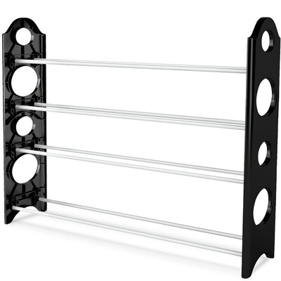 

4 Tier 20 PairsLonger VersionSpace Saving Storage Organizer Free Standing Shoe Rack