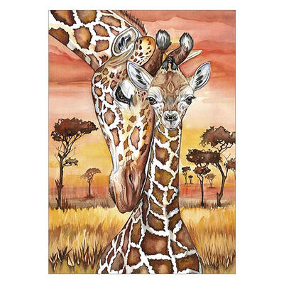 

5D DIY Full Drill Diamond Painting Kiss Giraffe Cross Stitch Embroidery Kit