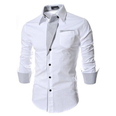 

Mens Luxury Casual Formal Shirt Long Sleeve Slim Fit Business Dress Shirts Tops