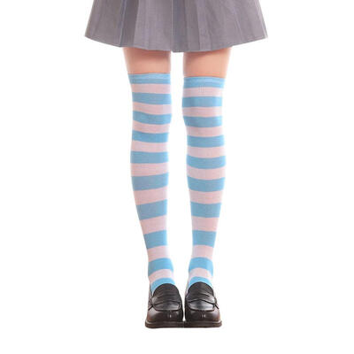 

1 Pair Japanese College Style Stripe Knee-length Socks Students Stockings