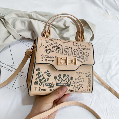 

Tailored Women Graffiti Handbags Leather Small Tote Bag Fashion Shoulder Crossbody Bags