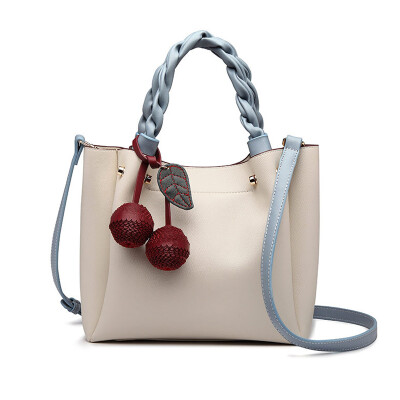 

Ladies with large capacity&one shoulder slanting ladies in Korean version of Baitao Cherry Popular Bucket in Autumn&Winter