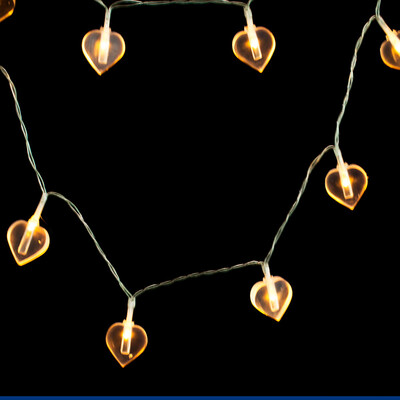 

Tailored 10LED Battery Box Loving Heart Garden Christmas Bulb String Colours