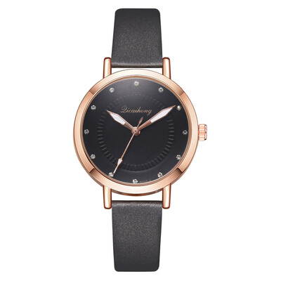 

Rhinestone Quartz Watch Womens Solid Color Elegant Fashion Watch