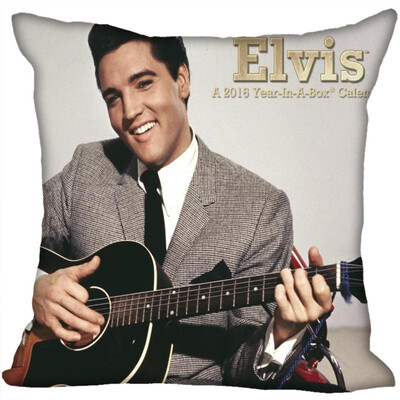 

Elvis Pillow Cover Bedroom Home Office Decorative Pillowcase Square Zipper Pillow Cases Satin Fabric No Fade