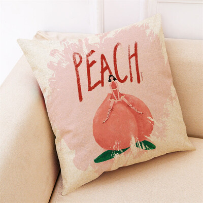 

〖Follure〗Home Decor Cushion Cover Fruit Girl Pillowcase Sofa Throw Pillow Covers