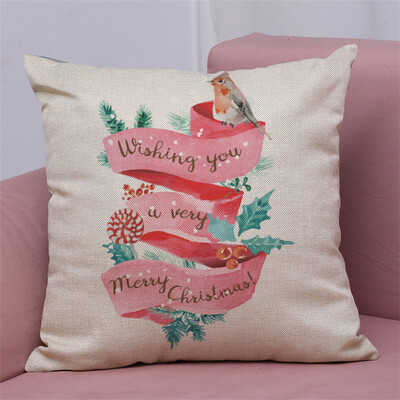 

Tailored New Christmas Cotton Linen Pillow Case Sofa Cushion Cover Home Decor