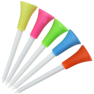 

30pcslot Multi Color Plastic Golf Tees Rubber 83mm Cushion Top Golf Tee Golfer Training Accessories Outdoor Golf Aids