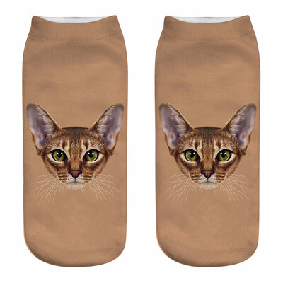 

2018 New HOT 3D Printing Women Socks Brand Sock Fashion Unisex Christmas Socks Cat Meias Female Funny Low Ankle Femme Sock Sale