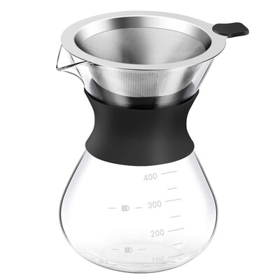 

200400ml Heat Resistant Manual Pour Over Espresso Coffeemaker Coffee Pot Filter