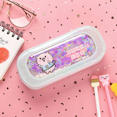 

Toponeto Creative Cute Pen Bag Large Capacity Simple Pencil Case Transparent Pencil Bag