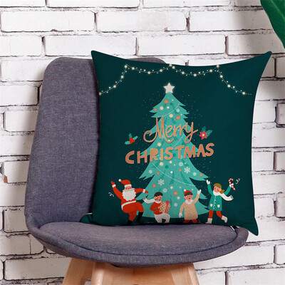 

Siaonvr Home Decor Cushion Cover Merry Christmas Pillowcase Sofa Throw Pillow Covers