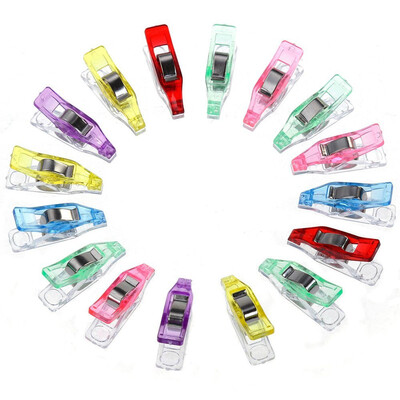 

〖Follure〗60 PCS Colorful Sewing Craft Quilt Binding Plastic Clips Clamps Pack