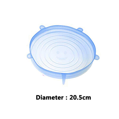 

Elastic Seal Universal Silicone Saran Wrap Cover Clear Lids Food Bowl Pot Stretch Kitchen Vacuum Seal Bowls