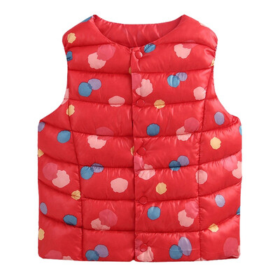 

Kids Winter Vest Children Girls Floral Pattern Jacket Winter Baby Boys Warm Outerwear Coats Children Outfits