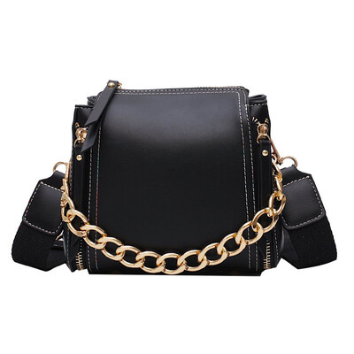 

Tide wide shoulder strap shoulder bag wild Messenger bag fashion chest bag personalized pockets