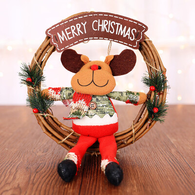 

Toponeto Xmas Home Decor Gift Rattan Circle Pendant Window Decoration Party Hanging Decor