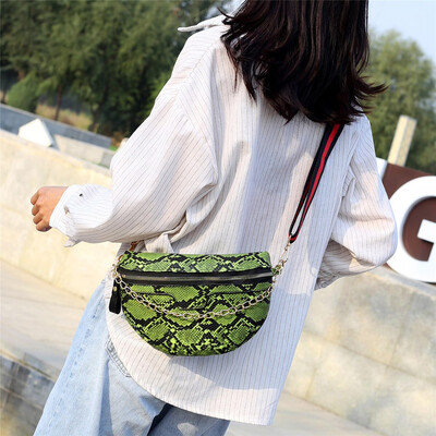 

Tailored Fashion Women Serpentine Zipper Messenger Bag Chest Bag Waist Bag Phone Bag