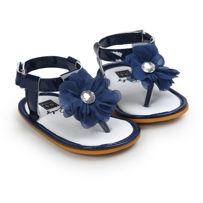 

Newborn Baby Boy Girl Shoes First Walker Toddler Shoes Big Flower Princess Style Stripe Soft Anti-skid Summer Infant Shoes
