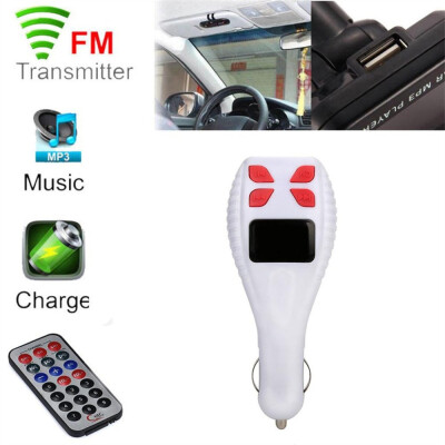 

〖Follure〗MP3 Player Wireless FM Transmitter Modulator Car Kit USB SD MMC LCD Remote WH